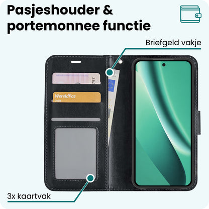 Forterra Google Pixel 10a Hoesje Bookcase Cover met Kaarthouder - Zwart