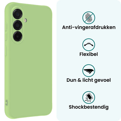 Forterra Samsung A36 Hoesje Siliconen Backcover Lichtgewicht - Groen
