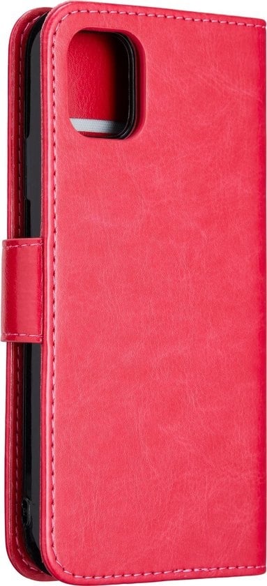 Forterra iPhone 12 Hoesje Bookcase Cover Uitneembaar - Donkerroze