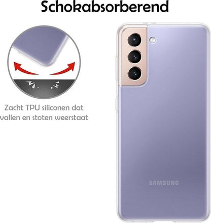 Forterra Samsung S21 Plus Hoesje Siliconen Backcover Lichtgewicht - Transparant