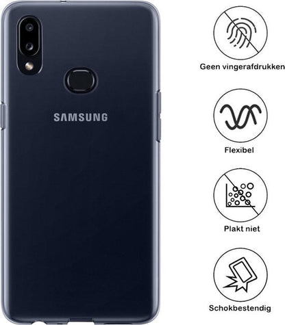 Forterra Samsung A10s Hoesje Siliconen Backcover Lichtgewicht - Transparant