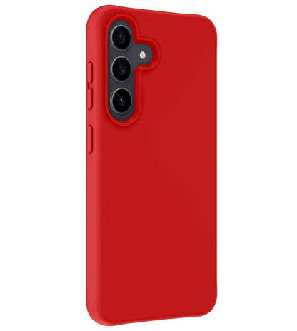 Forterra Samsung S24 Hoesje Siliconen Backcover Lichtgewicht - Rood