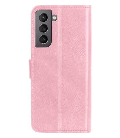 Forterra Samsung S22 Plus Hoesje Bookcase Cover met Kaarthouder - Lichtroze