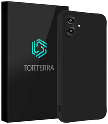 Forterra Samsung A07 Hoesje Siliconen Backcover Lichtgewicht - Zwart