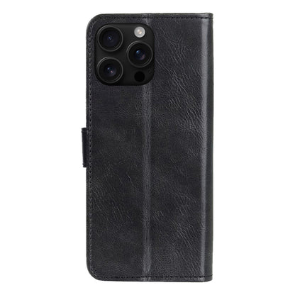 Forterra iPhone 16 Pro Max Hoesje Bookcase Cover met Kaarthouder - Zwart