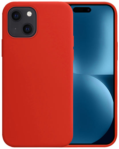 Forterra iPhone 15 Hoesje Siliconen Backcover Lichtgewicht - Rood