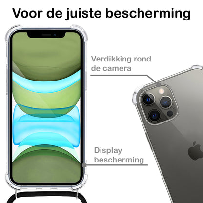 Forterra iPhone 11 Pro Hoesje met Koord Backcover Shockproof - Transparant