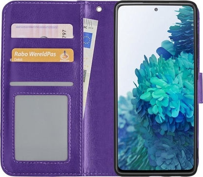 Forterra Samsung S20 FE Hoesje Bookcase Cover met Kaarthouder - Paars