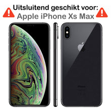 Forterra iPhone Xs Max Hoesje Kaarthouder met Koord Backcover Shockproof - Transparant