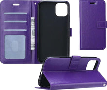 Forterra iPhone 11 Pro Max Hoesje Bookcase Cover met Kaarthouder - Paars
