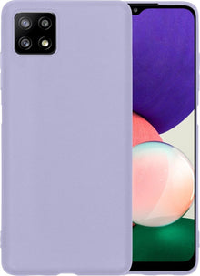 Forterra Samsung A22 5G Hoesje Siliconen Backcover Lichtgewicht - Lila