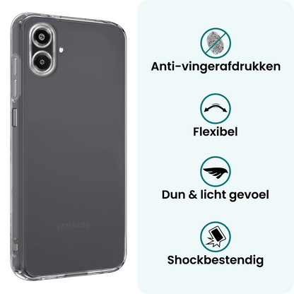 Forterra Samsung A07 Hoesje Siliconen Backcover Lichtgewicht - Transparant