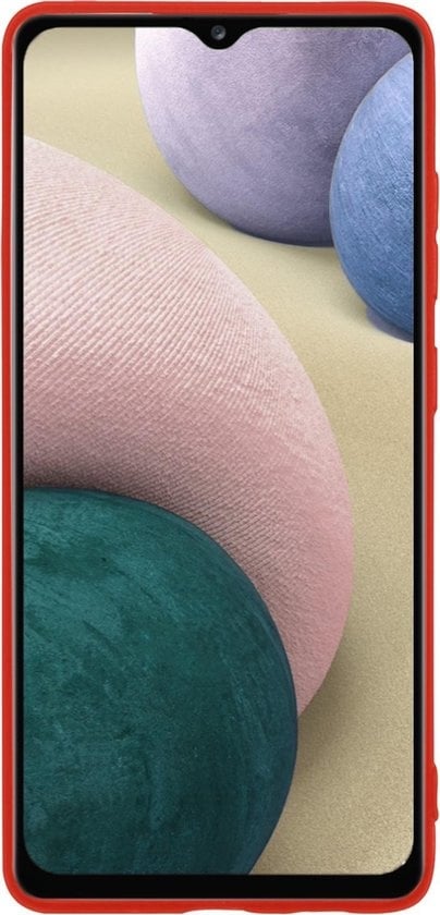 Forterra Samsung A12 Hoesje Siliconen Backcover Lichtgewicht - Rood