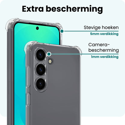 Forterra Samsung S25 Plus Hoesje Shockproof Backcover Siliconen - Transparant