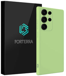 Forterra Samsung S25 Ultra Hoesje Siliconen Backcover Lichtgewicht - Groen
