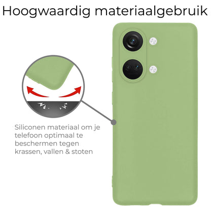 Forterra OnePlus Nord 3 Hoesje Siliconen Backcover Lichtgewicht - Groen