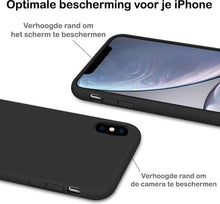 Forterra iPhone Xs Hoesje Siliconen Backcover Lichtgewicht - Zwart