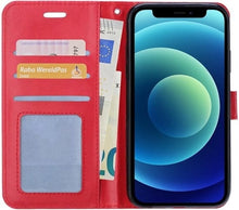 Forterra iPhone 12 Pro Hoesje Bookcase Cover met Kaarthouder - Rood