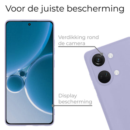 Forterra OnePlus Nord 3 Hoesje Siliconen Backcover Lichtgewicht - Lila