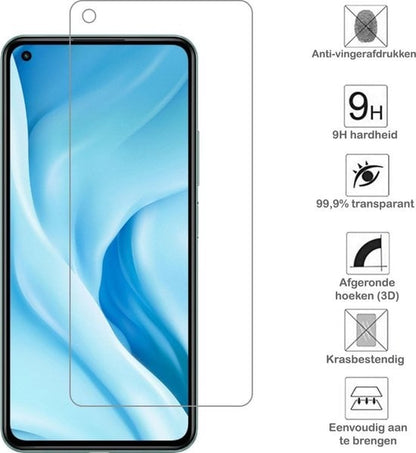 Forterra Xiaomi Mi 11 Lite Screenprotector Gehard Glas - Anti-kras