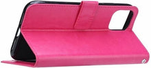 Forterra iPhone 11 Pro Hoesje Bookcase Cover met Kaarthouder - Donkerroze