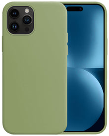 Forterra iPhone 15 Pro Hoesje Siliconen Backcover Lichtgewicht - Groen