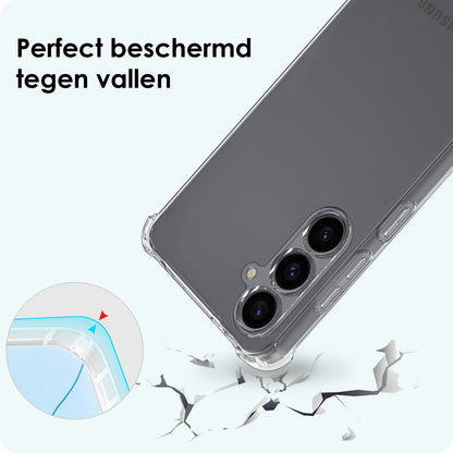 Forterra Samsung S25 FE Hoesje met Koord Backcover Shockproof - Transparant