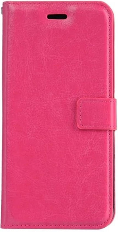 Forterra iPhone 7/8/SE 2020 Hoesje Bookcase Cover met Kaarthouder - Donkerroze