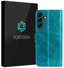 Forterra Samsung A16 Hoesje Bookcase Cover met Kaarthouder - Turquoise