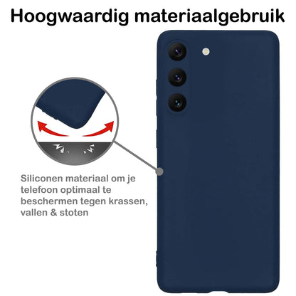 Forterra Samsung S23 Plus Hoesje Siliconen Backcover Lichtgewicht - Donkerblauw