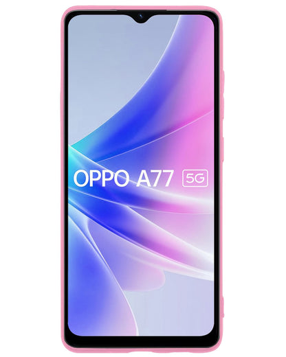 Forterra OPPO A77 Hoesje Siliconen Backcover Lichtgewicht - Lichtroze