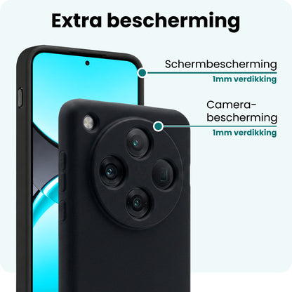 Forterra OPPO Find X8 Pro Hoesje Siliconen Backcover Lichtgewicht - Zwart