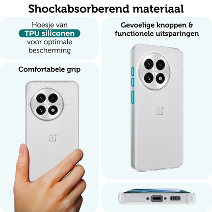 Forterra OnePlus 13R Hoesje Siliconen Backcover Lichtgewicht - Transparant