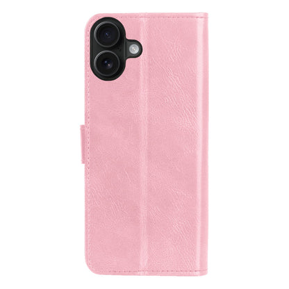 Forterra iPhone 16 Plus Hoesje Bookcase Cover met Kaarthouder - Lichtroze