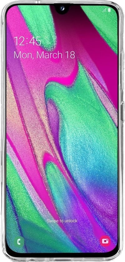 Forterra Samsung A40 Hoesje Siliconen Backcover Lichtgewicht - Transparant
