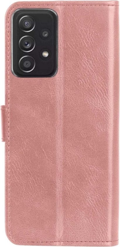 Forterra Samsung A52s Hoesje Bookcase Cover met Kaarthouder - Rosé goud