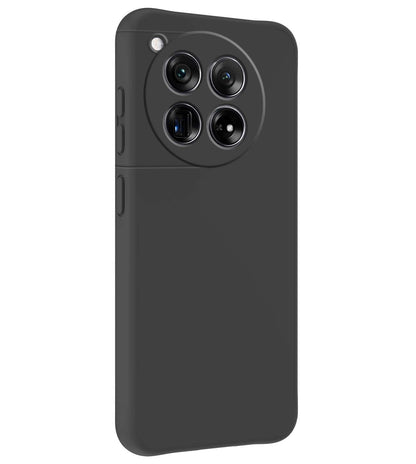Forterra OnePlus 12 Hoesje Siliconen Backcover Lichtgewicht - Zwart
