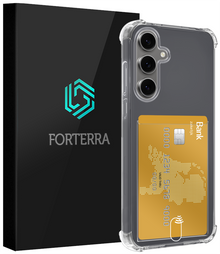 Forterra Samsung S24 FE Hoesje Kaarthouder Backcover Shockproof - Transparant