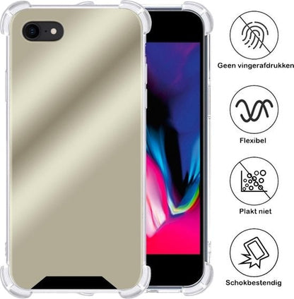 Forterra iPhone 7 Hoesje Shockproof Backcover Siliconen - Goud