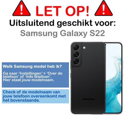 Forterra Samsung S22 Hoesje Siliconen Backcover Lichtgewicht - Transparant