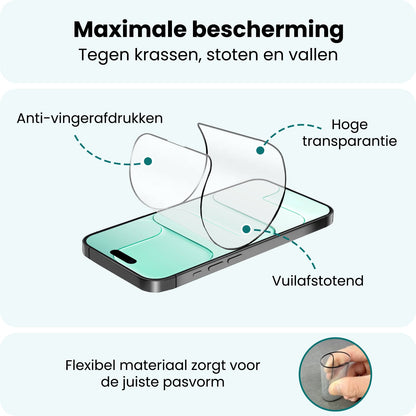 Forterra iPhone Air Screenprotector Flexibel Glas met Installatieframe