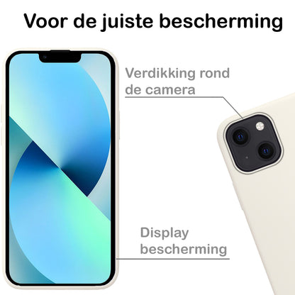 Forterra iPhone 14 Plus Hoesje Siliconen Backcover Lichtgewicht - Wit