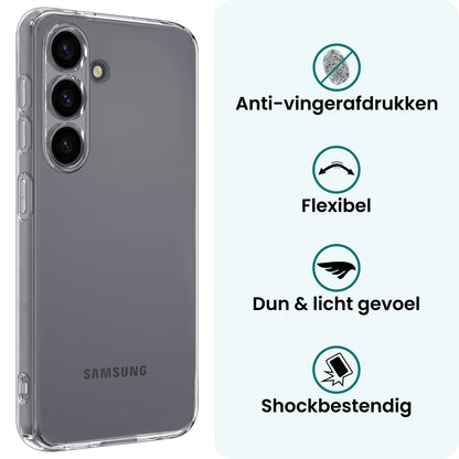 Forterra Samsung S26 Plus Hoesje Siliconen Backcover Lichtgewicht - Transparant
