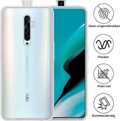 Forterra OPPO Reno 2Z Hoesje Siliconen Backcover Lichtgewicht - Transparant