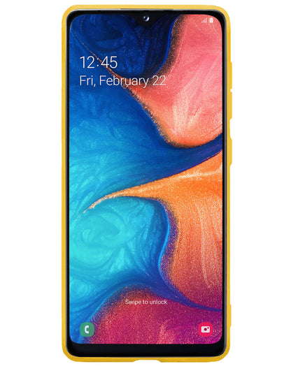 Forterra Samsung A20e Hoesje Siliconen Backcover Lichtgewicht - Geel