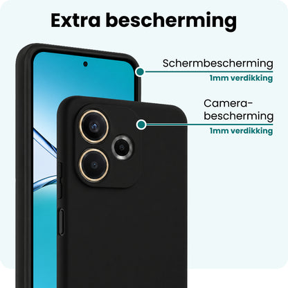 Forterra OPPO A5 Pro Hoesje Siliconen Backcover Lichtgewicht - Zwart