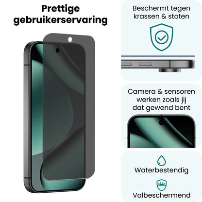 Forterra Google Pixel 11 Pro Screenprotector Gehard Glas - Privacy