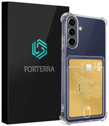 Forterra Samsung A37 Hoesje Kaarthouder Backcover Shockproof - Transparant