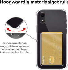 Forterra iPhone XR Hoesje Kaarthouder Backcover Shockproof - Transparant
