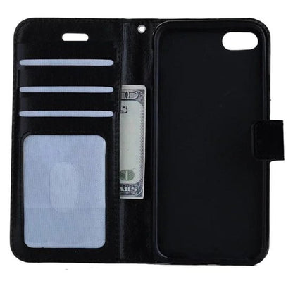Forterra iPhone SE 2020 Hoesje Bookcase Cover met Kaarthouder - Zwart